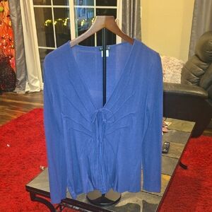 VENUS Navy Long Sleeve Top